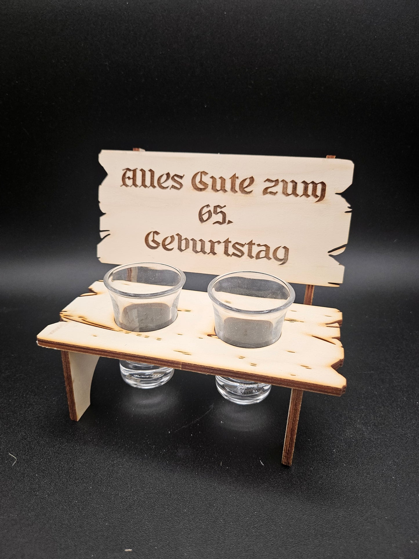 Schnapsglas-Bank personalisierbar
