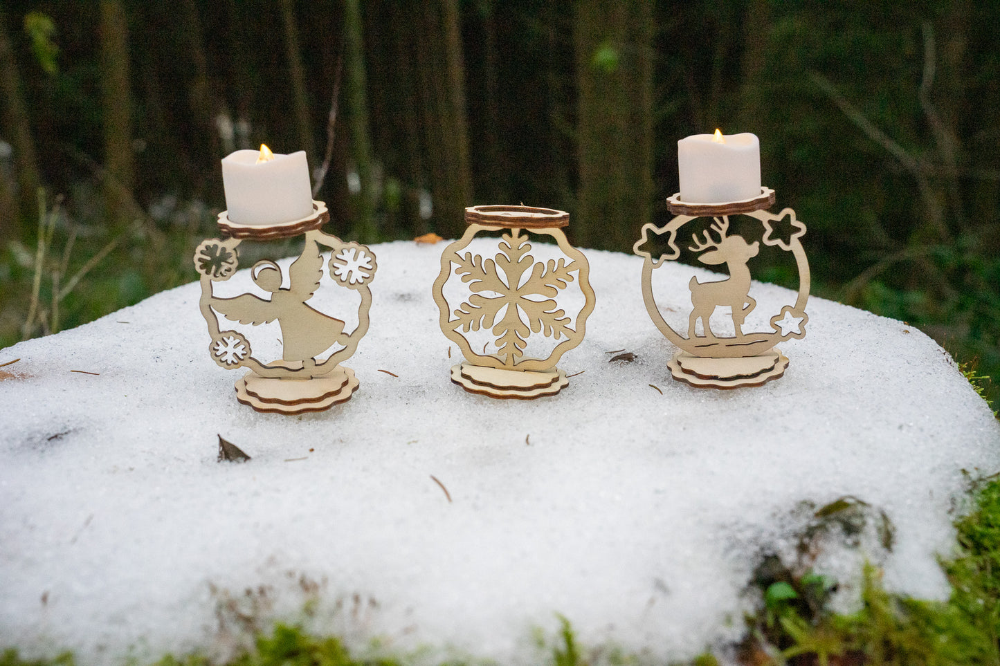Teelichthalter Holz